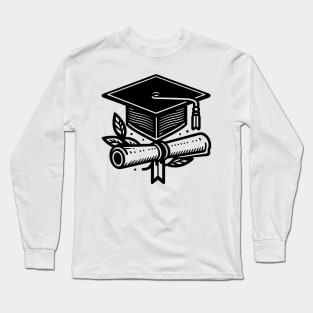 Classic Mortarboard and Diploma Long Sleeve T-Shirt